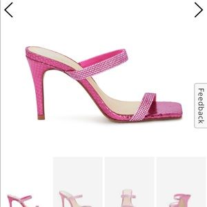 Hot pink Vince Camuto crystal encrusted 3.5 heel